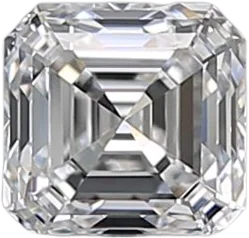 0.5 Carat D VVS1 Asscher Natural Diamond