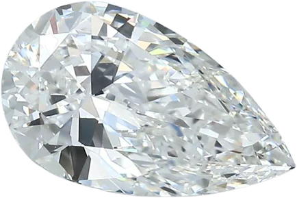 1.51 Carat G VVS2 Pear Natural Diamond