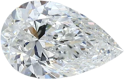 1.52 Carat G VS2 Pear Natural Diamond