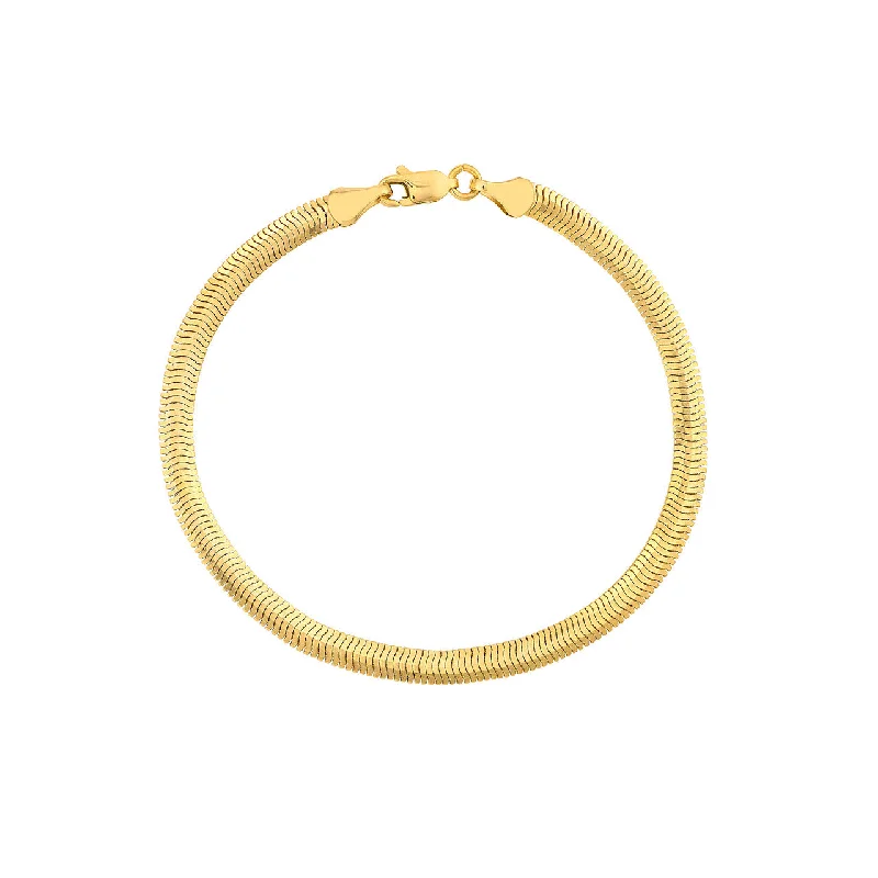 14K Yellow Gold Herringbone Bracelet