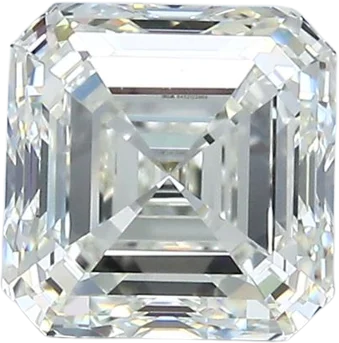 2.03 Carat K VVS2 Asscher Natural Diamond