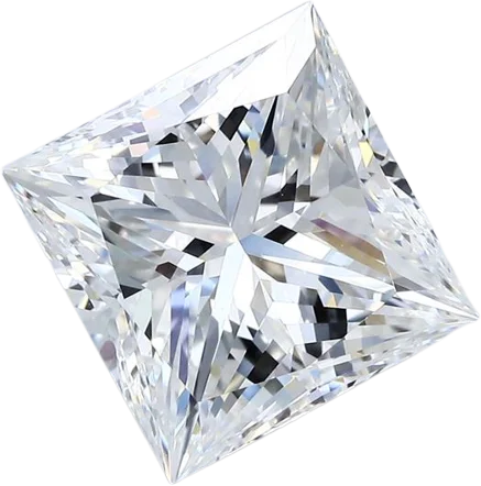 5.22 Carat F VVS2 Princess Natural Diamond