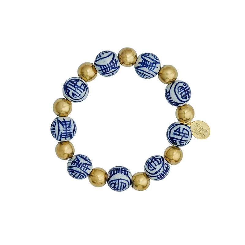 Blue & White Gold Bracelet