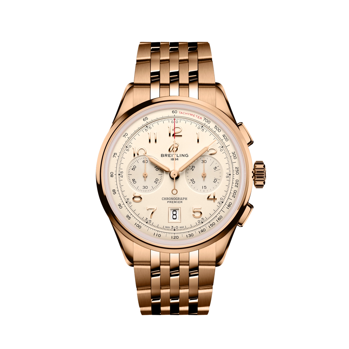 Breitling B01 Chronograph 42 18K Red Gold - Ivory Dial