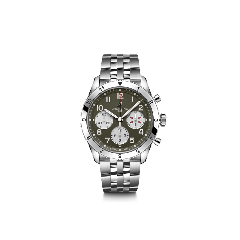 Breitling Classic AVI Chronograph 42 Curtiss Warhawk - Green Dial