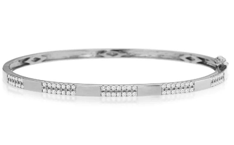 Bremer Jewelry Bangle Diamond Bracelet in 14K White Gold (0.55ctw)