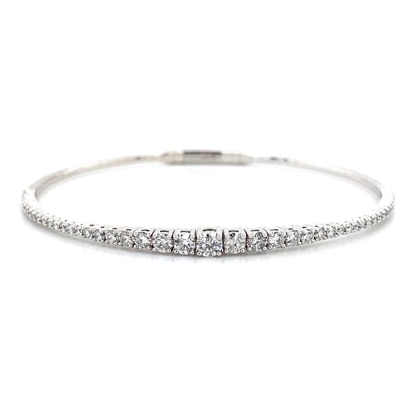 Bangle Diamond Bracelet in 14K White Gold (1.50ctw)