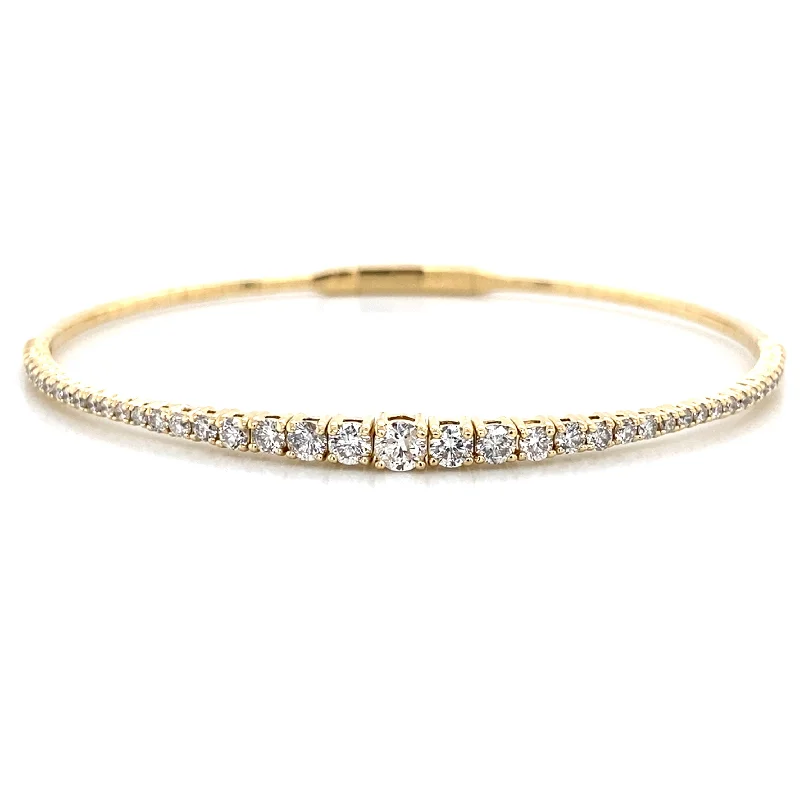 Bremer Jewelry Bangle Diamond Bracelet in 14K Yellow Gold (1.50ctw)