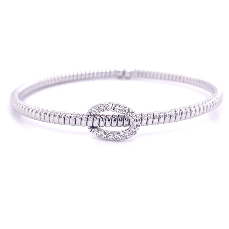 Bangle Diamond Bracelet in 18K White Gold (0.30ctw)