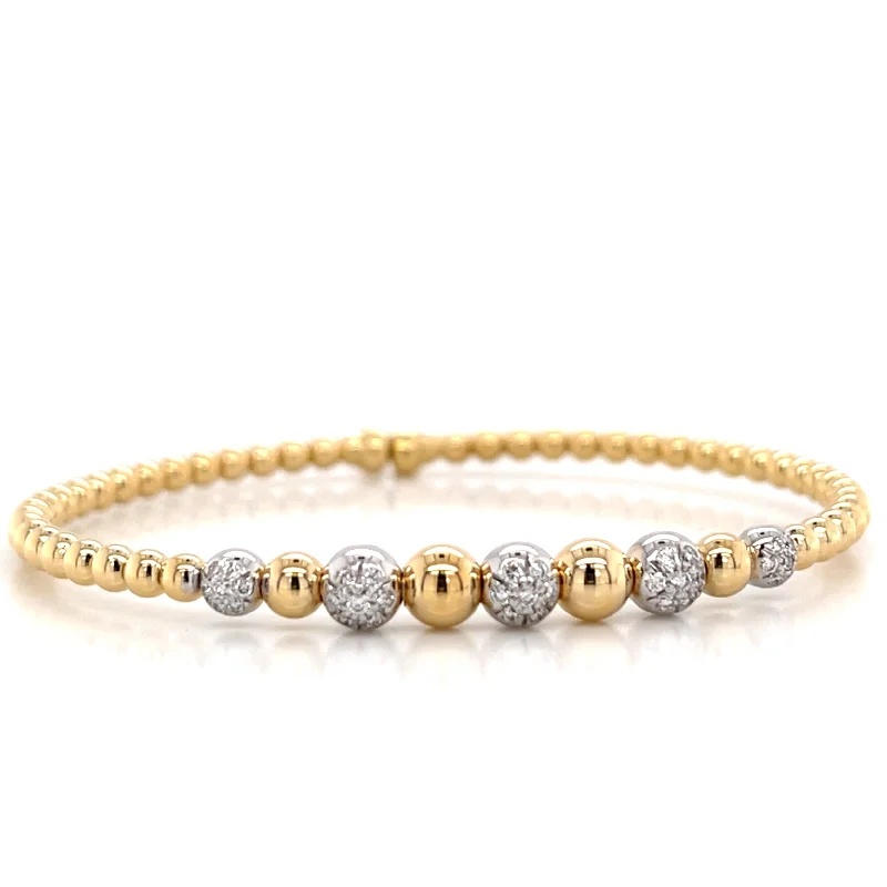 Bangle Diamond Bracelet in 18K Yellow Gold (0.30ctw)