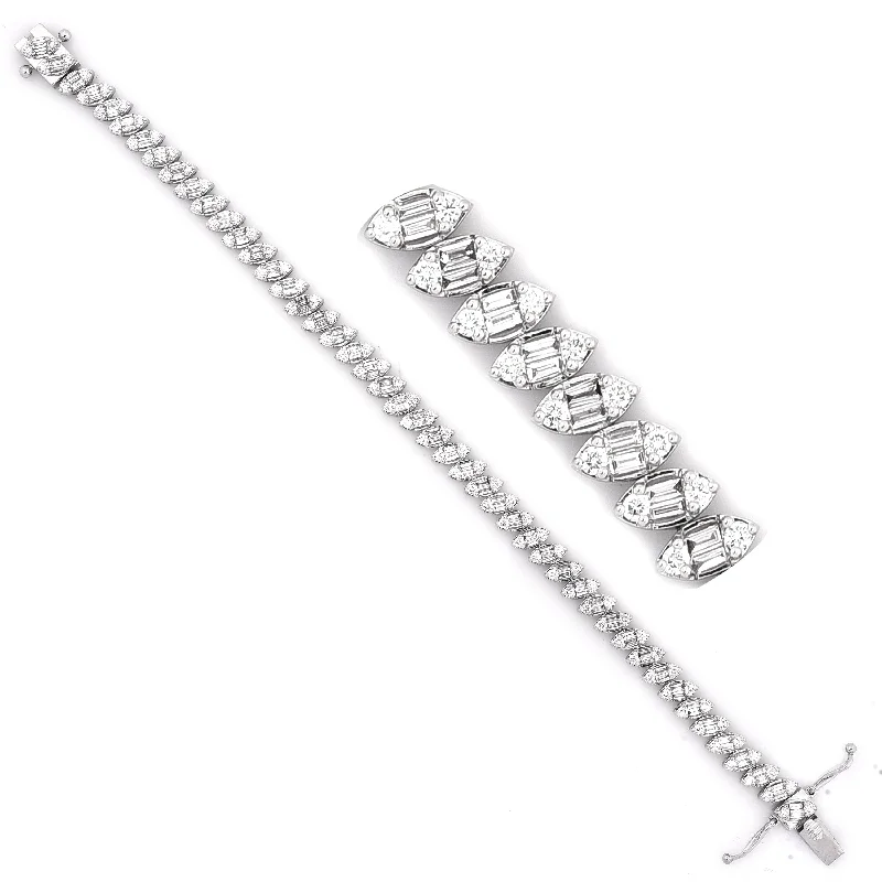 Bremer Jewelry Tennis Diamond Bracelet in 14K White Gold (3.20ctw)