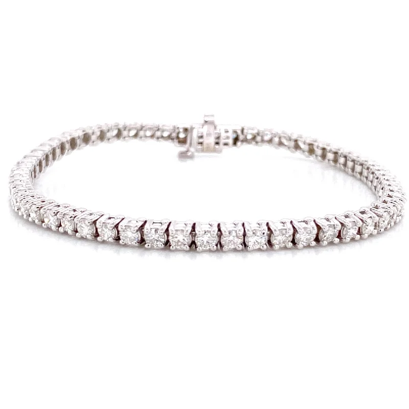 Bremer Jewelry Tennis Diamond Bracelet in 14K White Gold (4.00ctw)