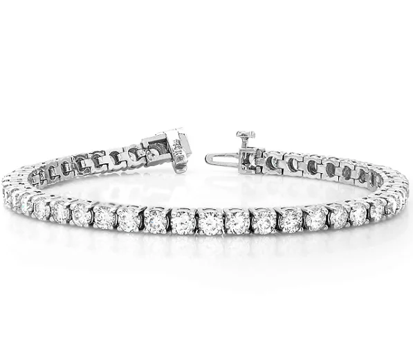 Bremer Jewelry Tennis Diamond Bracelet in 18K White Gold (4.48ctw)