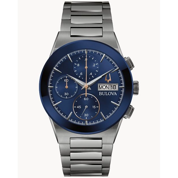 Bulova Millennia Modern Blue Dial 41mm Quartz Chronograph