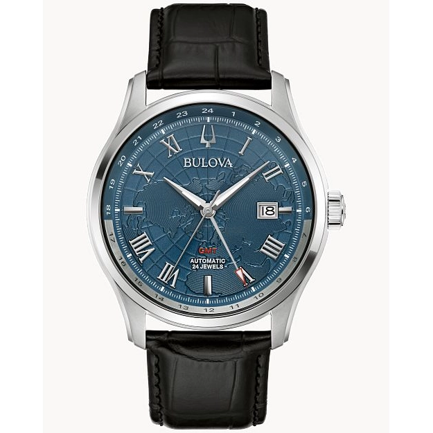 Bulova Wilton GMT Steel Blue Dial 43mm Automatic