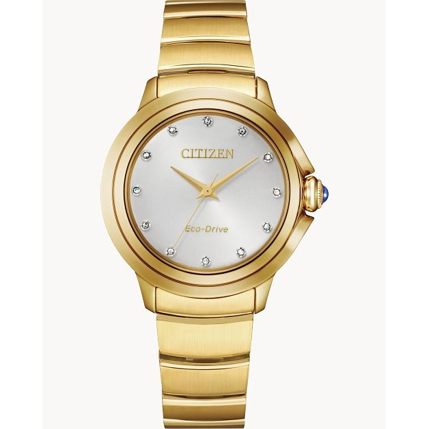 Citizen Ceci Gold-Tone Steel Silver-Tone Dial Eco-Drive