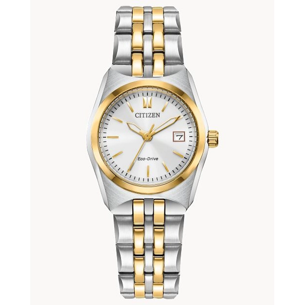 Citizen Corso Two-Tone Steel White Dial Eco-Drive