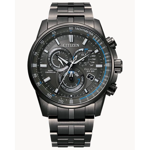 Citizen PCAT Gray Stainless Steel Atomic Timekeeping 43mm Eco-Drive