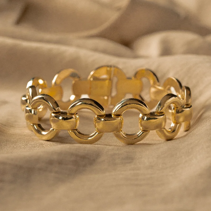 14K Yellow Gold Circle Link Bracelet