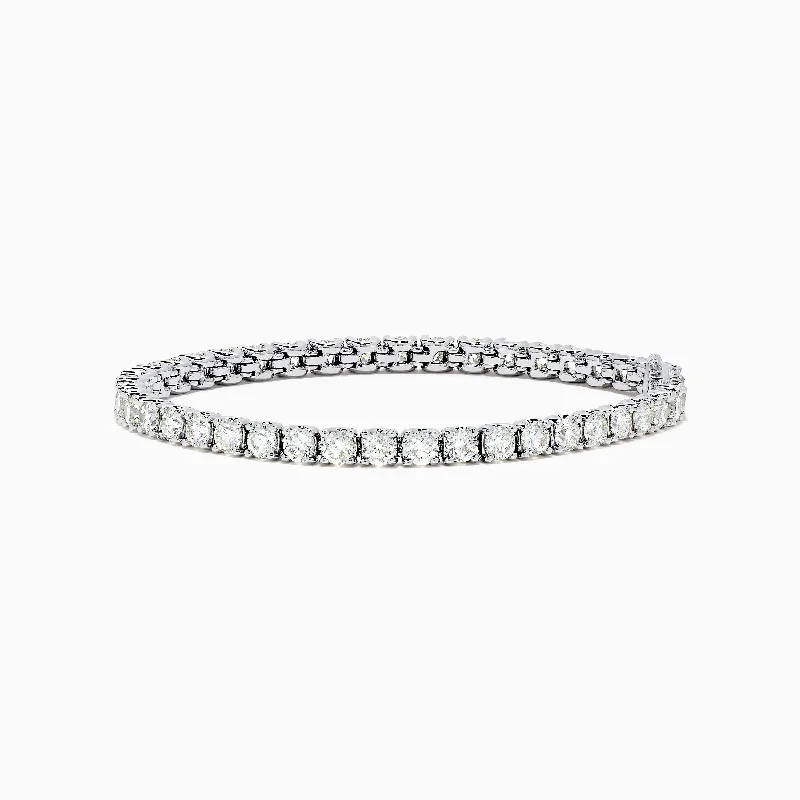 14K White Gold Diamond Tennis Bracelet 8.43 TCW