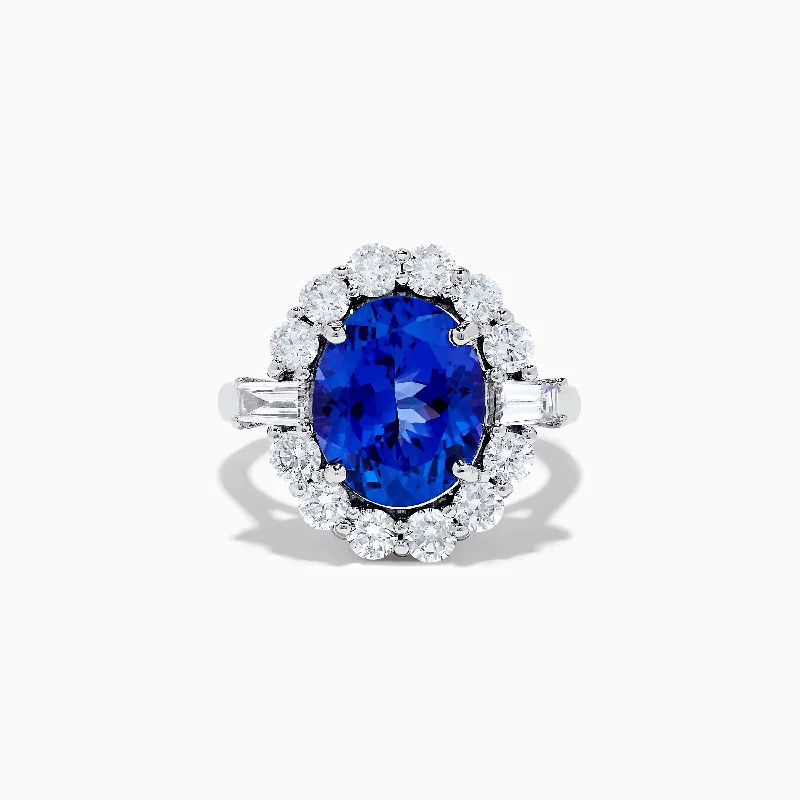 Nahla Siri 14K White Gold Tanzanite and Diamond Ring