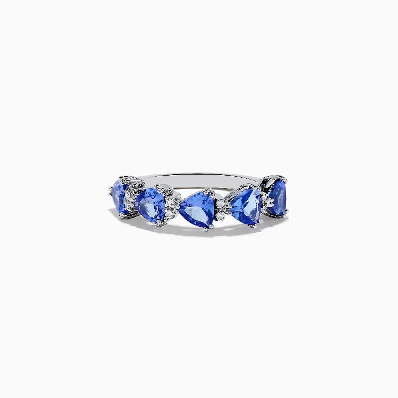 Nahla Siri 14K White Gold Tanzanite and Diamond Ring