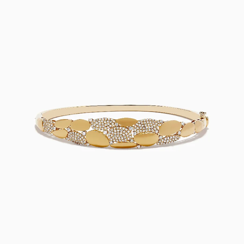 14K Yellow Gold Diamond Bangle