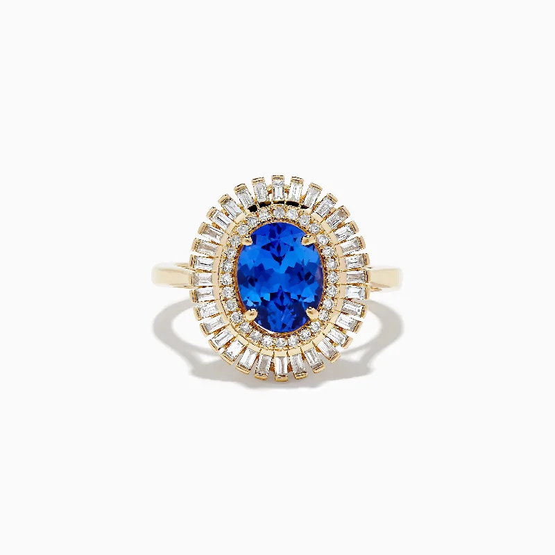 Nahla Siri 14K Yellow Gold Tanzanite and Diamond Ring