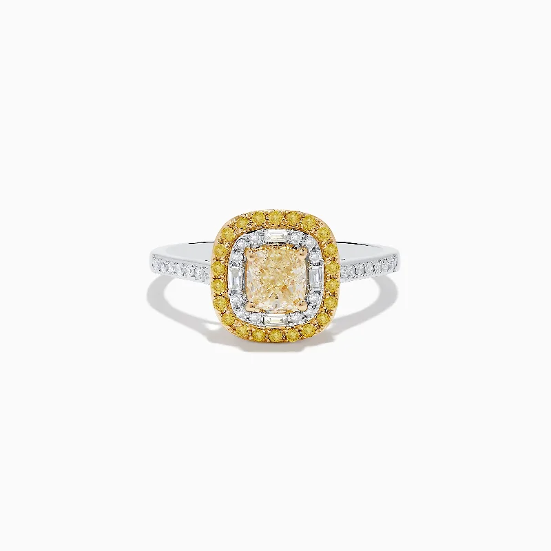 Canare 14K Two-Tone Gold Yellow and White Diamond Ring