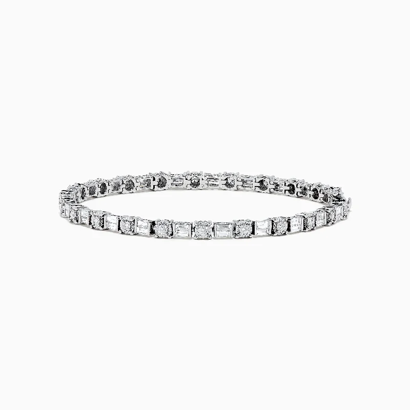 Classique 14K White Gold Diamond Tennis Bracelet 2.08 TCW