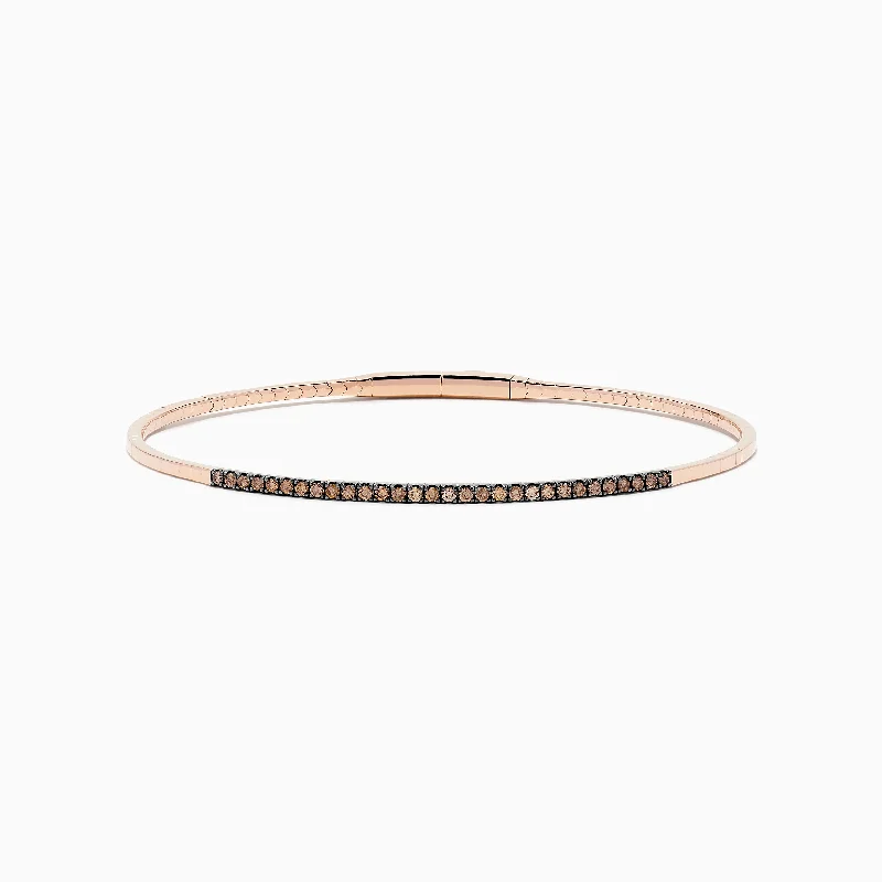 14K Rose Gold Espresso Diamond Bangle