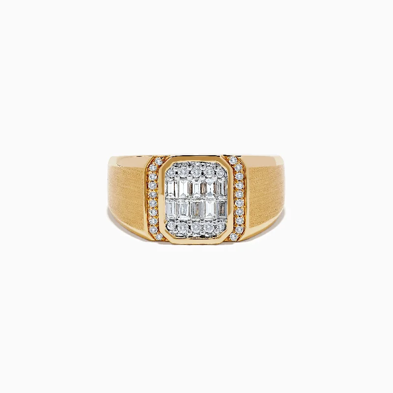 Men's 14K Two Tone Gold Diamond Ring