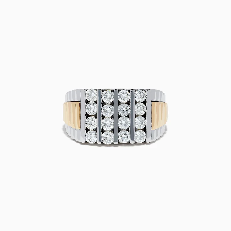 Men's 14K Two-Tone Gold Diamond Ring