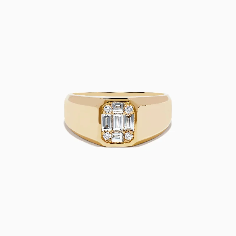 Men's 14K Yellow Gold Diamond Ring