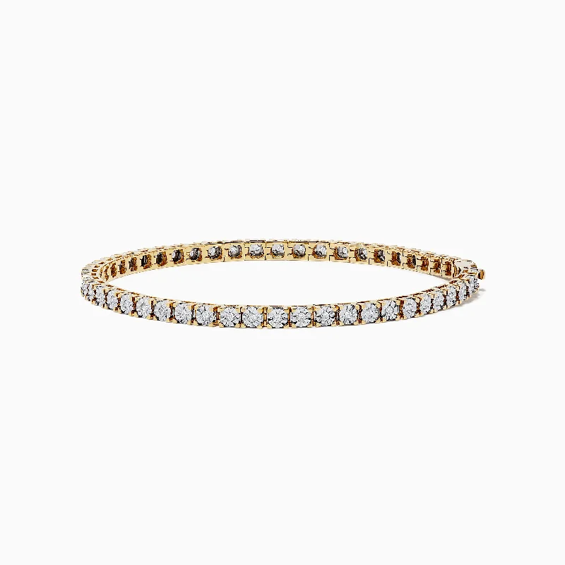 Pave Classica 14K Two-Tone Gold Diamond Tennis Bracelet 0.51 TCW