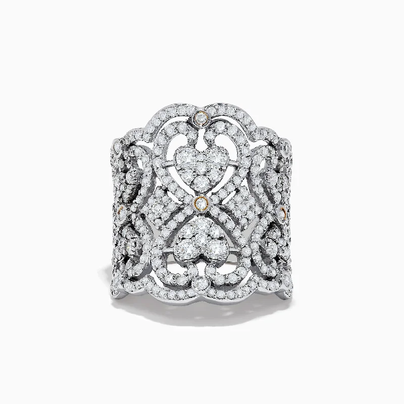 Pave Classica 14k White Gold Diamond Ring