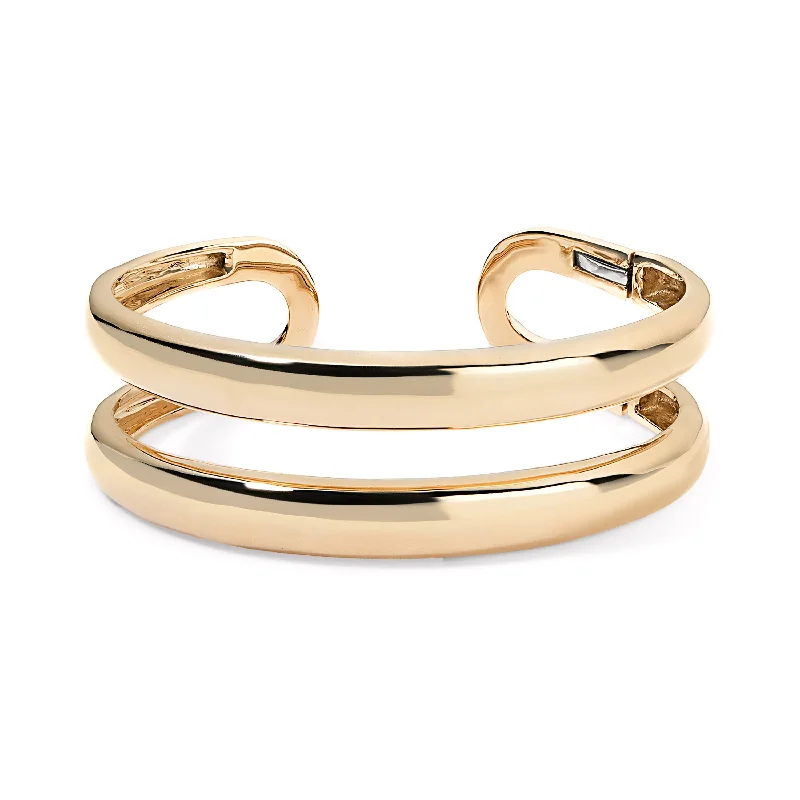 Gold Double Domed Cuff