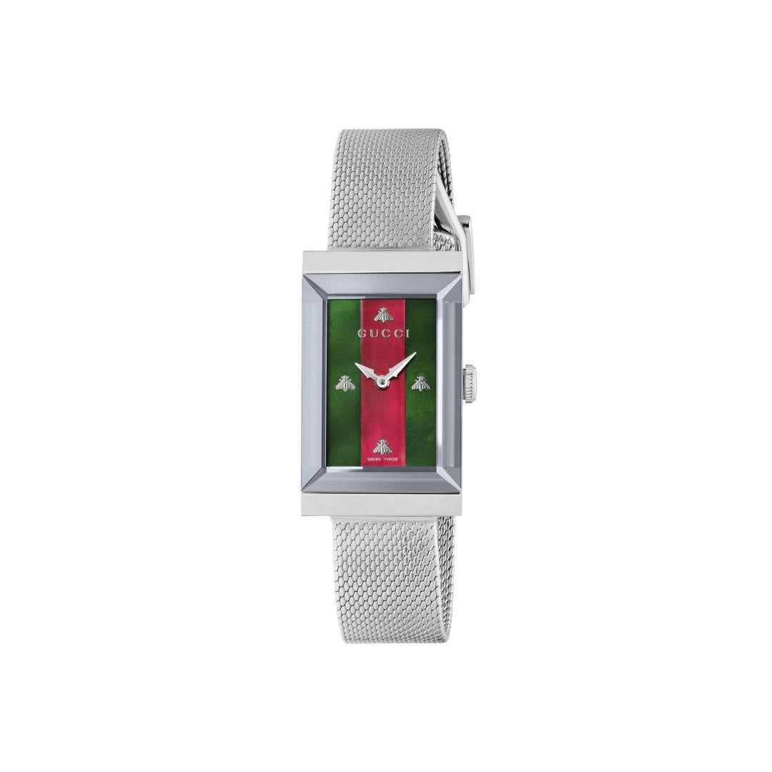 Gucci G-Frame Watch Stainless Steel Mesh 21 x 34mm Quartz