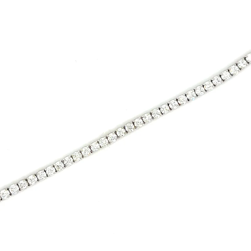 Hearts On Fire Tennis Diamond Bracelet in 18K White Gold (4.29ctw)