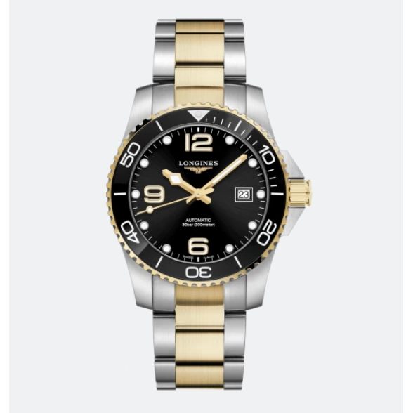 Longines Hydroconquest Two-Tone Black Dial 41mm Automatic