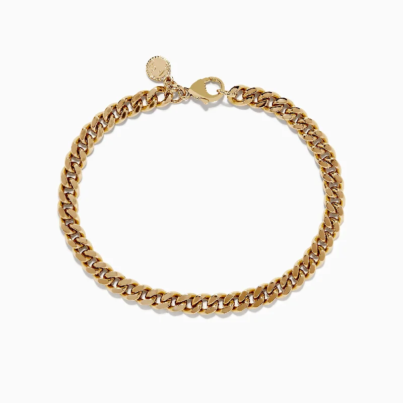 Men's 14K Yellow Gold Chain Bracelet 8.25"