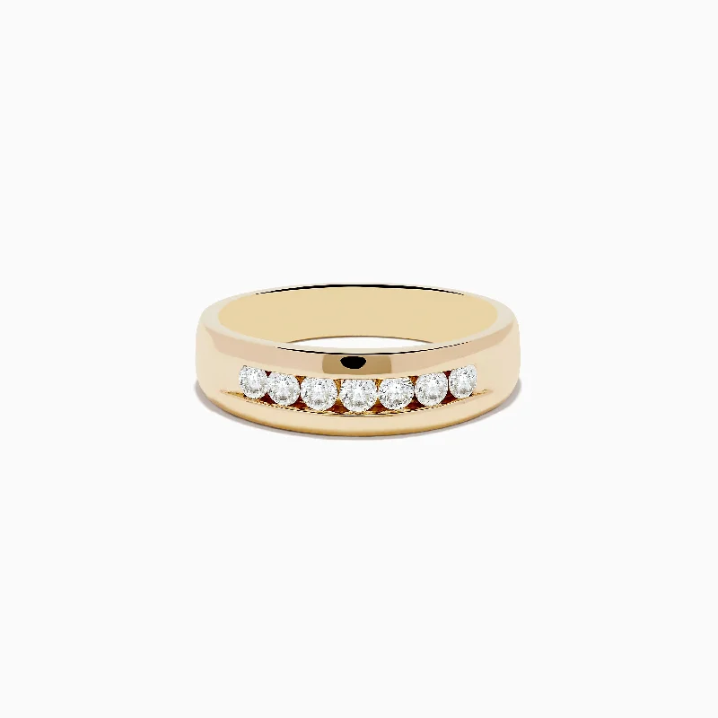 Men's 14K Yellow Gold Diamond Channel Set Ring