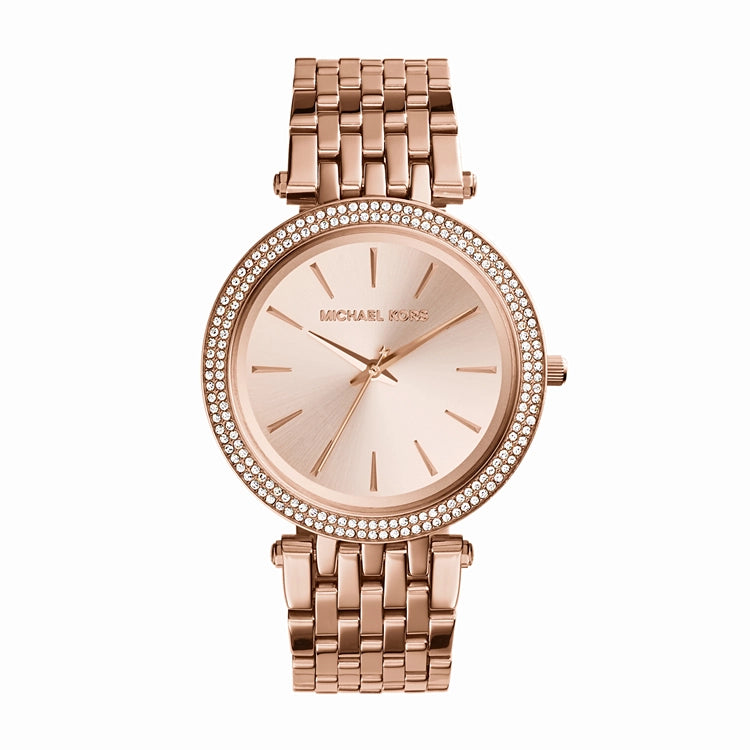 Michael Kors Darci Pavé Rose Gold-Tone Watch 39mm Quartz