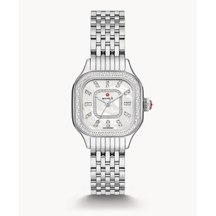 Michele Meggie Diamond Stainless Steel Watch 27mm Quartz