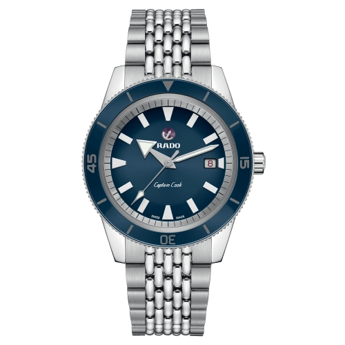 Rado Captain Cook Watch Stainless Steel Blue Dial 42mm Automatic