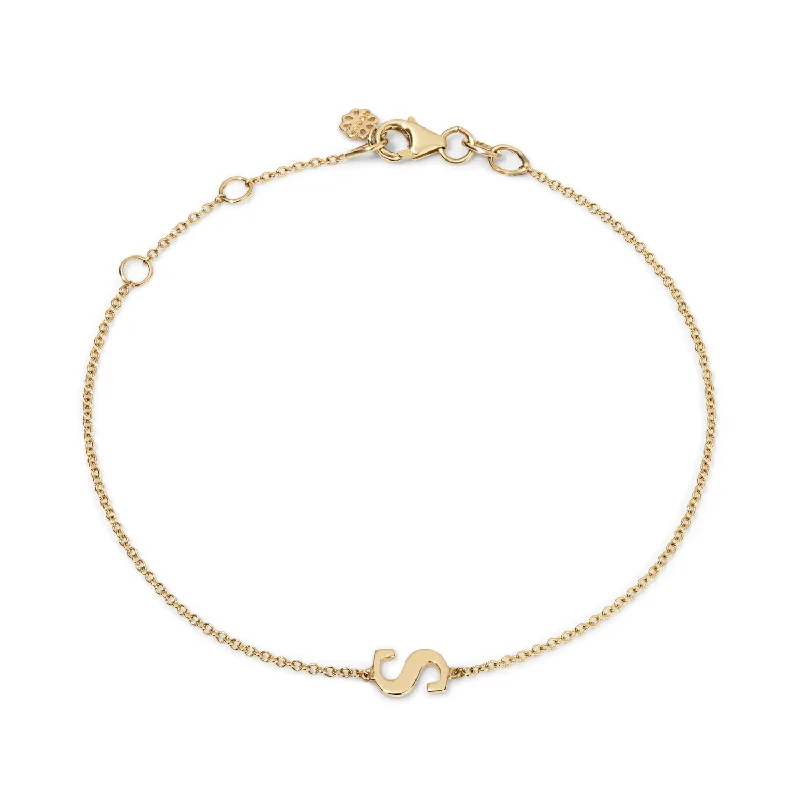 Small Gold Initial Bracelet