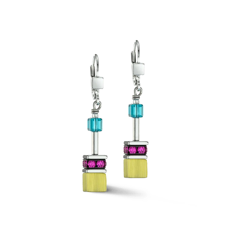 Multicolor GeoCube Iconic Earrings