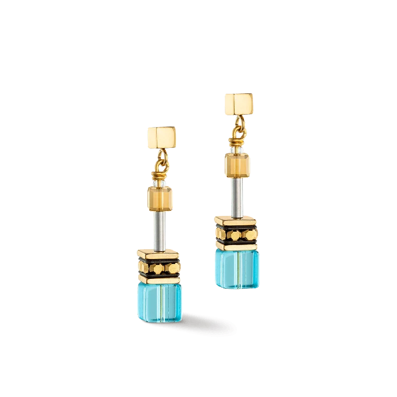 Turquoise GeoCube Iconic Post Earrings