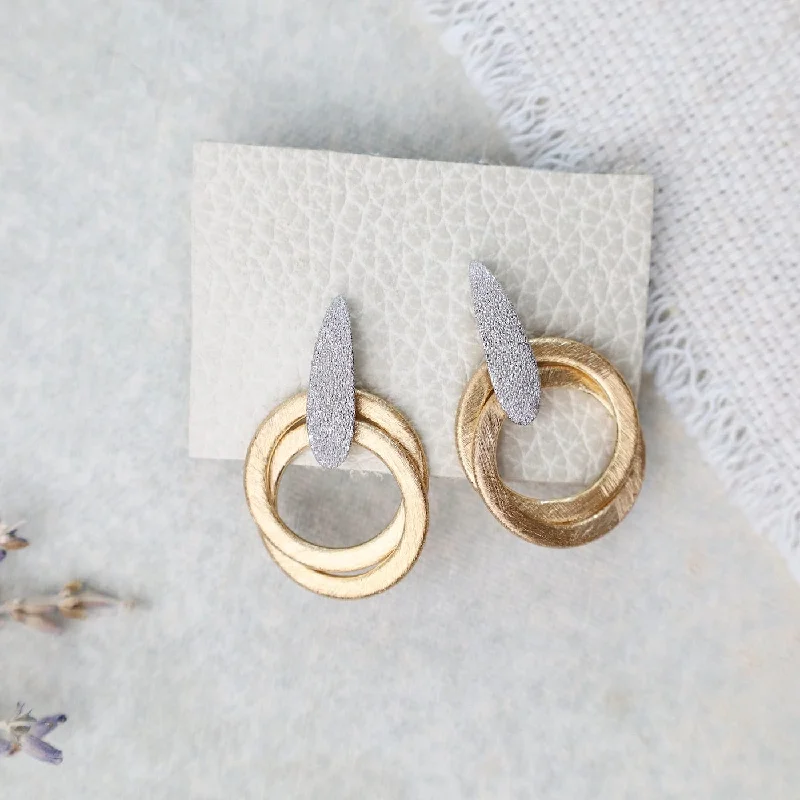 Sterling Silver & Yellow Gold Plated Rory Earrings