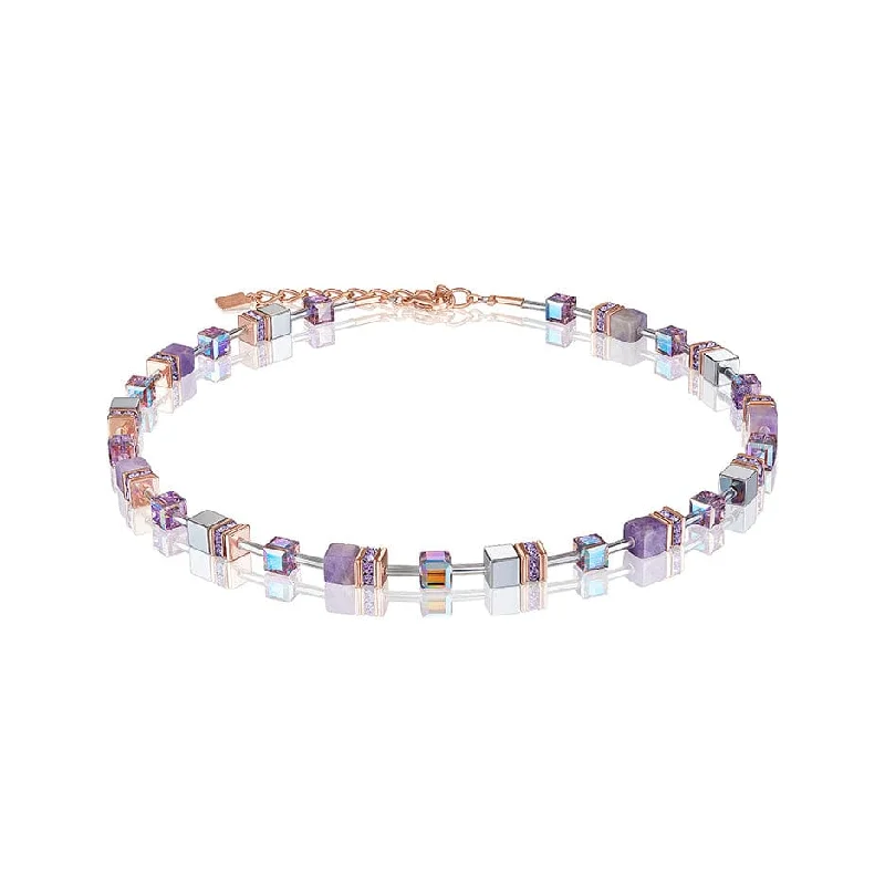 Special Edition Light Amethyst Geo Cube Necklace